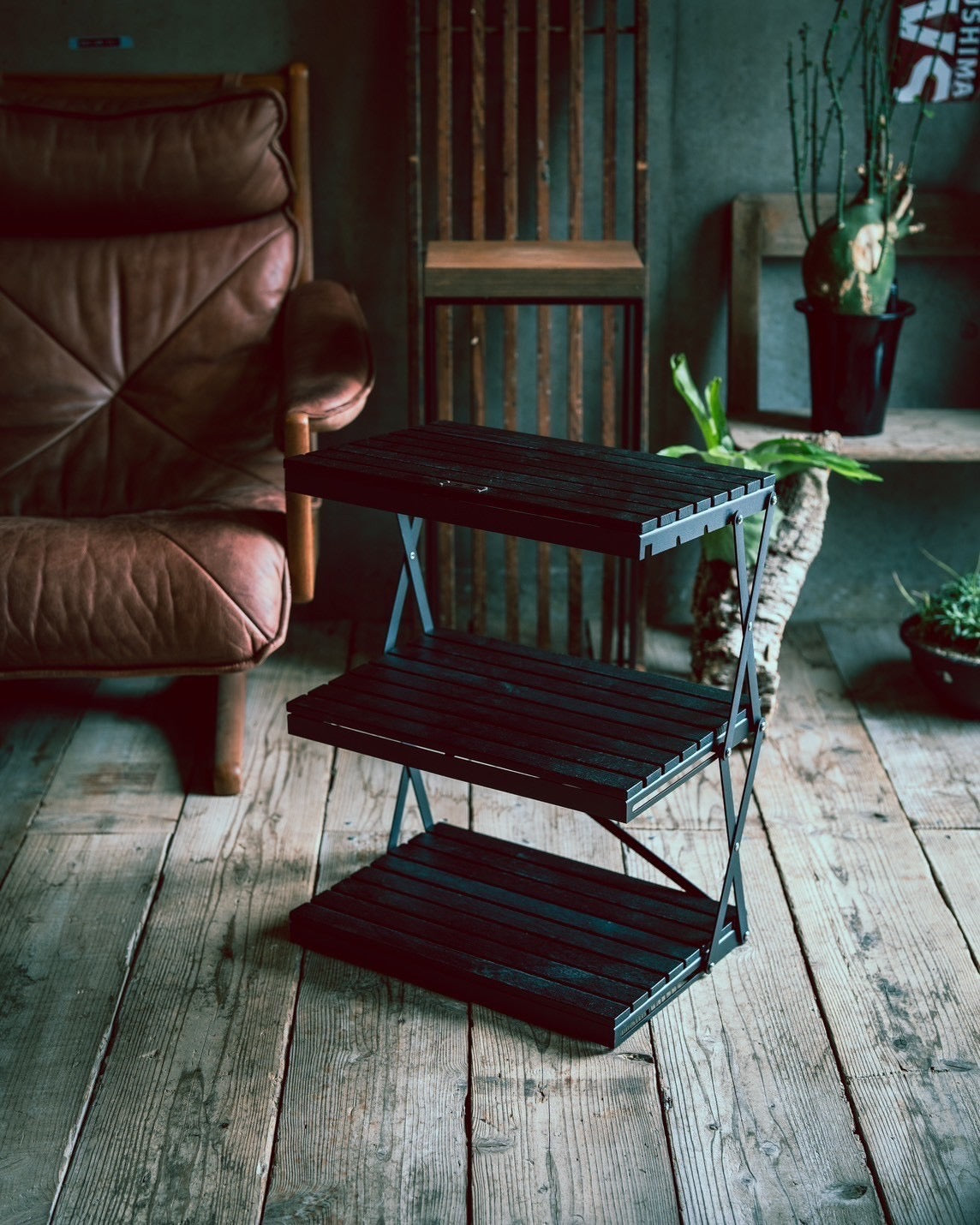 ANOBA BLACK EDITION ウッドラック3段 アノバ ANOBA（アノバ） BLACK EDITION（ブラックエディション） ウッド